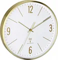 Produktbild: TFA Dostmann 60.3534.55 - Uhr de Analoge Wanduhr (30 cm, Rahmen de Gold Metall, geräuschloses Uhrwerk, modernes Design, mit Glasabdeckung de), Farbe Gold