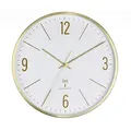 Produktbild: Funkuhr Wanduhr Weiß/Goldfarben