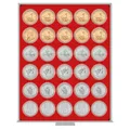 Produktbild: Lindner Münzbox Standard mit 30 Fächern für Münzkapseln Außen-Ø39,5mm 2226 Neu