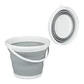 Produktbild: Relaxdays Faltbarer 10025431_111 Eimer, 10 l Putzeimer, platzsparend zusammenklappbar, Falteimer für Haus, Auto und Camping, grau, 1 Stück