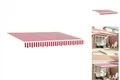 Produktbild: Automatische Ausziehbare Markise In Rot Und Weiß 300x250 Cm