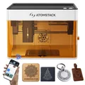Produktbild: Atomstack P1 Mini Laser Graviermaschine, 5W Diode Laser Cutter Tragbare Desktop Lasergravur, CoreXY Dualmotor, Kostenlose Atomstack App mit Designbibliothek, 110x110mm Gravurbereich