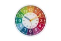 Produktbild: K&L Wall Art Wanduhr Kinderuhr Regenbogen Lernzifferblatt bunte Kinderzimmer Uhr (leise Lernuhr ohne Ticken)