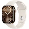 Produktbild: Apple Watch 10 42mm GPS+4G Titan Sport M/L gold/polarstern
