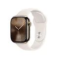 Produktbild: Apple Watch Series 10 Titan Gold (GPS + Cellular) 42mm (Sportarmband polarstern) M/L
