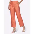 Produktbild: Bügelfaltenhose HEINE, Damen, Gr. 44, Normalgrößen, orange (orange, champagner, meliert), 65% Baumwolle, 30% Polyester, 5% Elasthan, meliert, unifarben, 7/8-Länge, Hosen