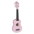 Produktbild: Fame UKE-S BW Sopran Ukulele, Light Pink, inkl. Bag, Lindenholz-Korpus, 12-Bündiges Composite-Griffbrett, Nickel-Finish