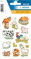 Produktbild: HERMA 5419 Aufkleber Bauernhoftiere klein, 36 Stück, Tiere Sticker mit Hund Katz