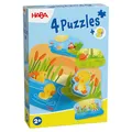 Produktbild: HABA 4 Erste Puzzles – Tierkinder-Puzzle ab 2 Jahren mit 4 Motiven & beidseitiger Holzfigur – Fördert Kreativität & Fantasie – 2012186001