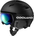 Produktbild: Skihelm und Skibrille Set Snowboardhelm UV 400 Schutz Windwiderstand Damen