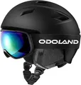 Produktbild: Odoland Skihelm und Skibrille Set-UV400 Schutz für Skifahren L 59-63cm Schwarz