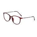 Produktbild: Retro Brille ohne stärke Student Slim-Brille Damen Herren Nerdbrille Linsen Brillenfassung clear lens Dekobrillen modisch rund Streberbrille Strahlenschutz lesebrille für Computer PC mit Brillenetui