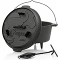 Produktbild: BBQ-Toro Dutch Oven DO45P, 4,2 l Premium Gusseisen Kochtopf, Gusstopf