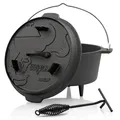 Produktbild: BBQ-TORO Dutch Oven 4,5 QT Premium Gusstopf Gusseisen Bräter Feuertopf 4L- DO45P