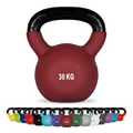 Produktbild: Kettlebell Neopren 2 – 30 kg inkl. Übungsposter Kugelhantel (30 kg - Bordeaux)