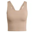 Produktbild: adidas Women's All Me Medium Support Sport-BH-Tanktop Chalky Brown M