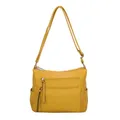 Produktbild: OBC Damen Tasche Shopper Schultertasche Umhängetasche Crossbody Henkeltasche Beuteltasche Crossover Handtasche City Bag Reise Kunst-Leder Gelb