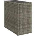 Produktbild: vidaXL Garten-Beistelltisch mit Glasplatte Grau 58x27,5x55 cm Rattan