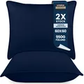 Produktbild: KopfKissen 2er Set 60 x 60 cm Schlafkissen Atmungsaktiv et Weich Kissen Marin...