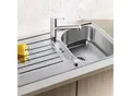 Produktbild: Blanco Spüle 519717 86 x 50 cm, Edelstahl Bürstfinish, reversibel, Ablauffernbedienung mit Drehbetätigung