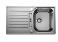 Produktbild: Blanco Einbauspüle LANTOS 45 S IF Einbauspüle Edelstahl Bürstfinish 519717, Ablaufgarnitur mit Raumsparrohr 3 ½'' Korbventil mit Ablauffernbedienung (Drehbetätigung), Edelstahl Bürstfinish
