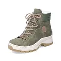 Produktbild: Rieker Damen Schnürstiefeletten X9334, Frauen Stiefeletten, lose Einlage,Chukka Boots,schnürboots,Boots,Stiefel,Bootee,grün (54),36 EU / 3.5 UK
