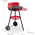 Produktbild: Relaxdays Holzkohlegrill (40 cm) (4052025508692)