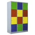 Produktbild: ClassiX Schließfachschrank lichtgrau, bunt X-523432, 12 Schließfächer 118,5 x 50,0 x 180,0 cm