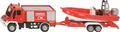 Produktbild: SIKU 1636 Unimog Feuerwehr mit Boot 1 87