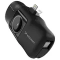 Produktbild: Wozinsky WF16-YLS 5000 mAh 15 W Lightning Mini-Powerbank mit integriertem USB-C-Kabel und Apple Watch Ladegerät Schwarz