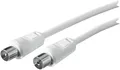 Produktbild: SCHWAIGER Antennen Anschlusskabel 90 dB, 3,0m, weiß, IEC Stecker > IEC Buchse, 2-fach Schirmung, 75 Ohm, digital, HDTV, DVB-C/DVB-T2
