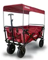 Produktbild: FROSAL Bollerwagen Nick rot faltbar mit Luftreifen Bremse & Dach Kinder Strand Handwagen Faltbollerwagen