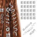 Produktbild: 28 Stück Dreadlocks Schmuck,Verstellbar Metall Cuffs,Flechtet Haar Schmuck,Haarspiralen Clips,Dreadlocks Perlen Flechtet Haar Schmuck,Für Männer Und Frauen Geeignet(Silber)