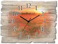 Produktbild: Artland Wanduhr Mohnblumenfeld bei Sonnenuntergang (wahlweise mit Quarz- oder Funkuhrwerk, lautlos ohne Tickgeräusche)