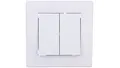 Produktbild: Łącznik Asfora podwójny schodowy biały z ramką EPH0600121