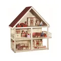 Produktbild: Roba Kids Puppenhaus 3-stöckig mit viel Zubehör TOP