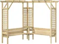 Produktbild: vidaXL Eck-Pergola mit Bank Kiefernholz Imprägniert