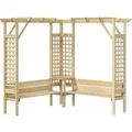 Produktbild: vidaXL Eckpergola mit Bank Kiefernholz Imprägniert
