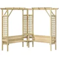 Produktbild: Vidaxl Eckpergola Mit Bank Aus Imprägniertem Kiefernholz