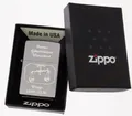 Produktbild: Zippo Feuerzeug Chrome Satin mit Gravur Sternzeichen Waage und Wunschgravur