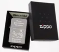 Produktbild: Zippo Feuerzeug Chrome Satin mit Gravur Sternzeichen Wassermann und Wunschgravur
