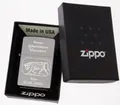 Produktbild: Zippo Feuerzeug Chrome Satin mit Gravur Sternzeichen Stier und Wunschgravur
