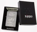 Produktbild: Zippo Feuerzeug Chrome Satin mit Gravur Sternzeichen Schütze und Wunschgravur