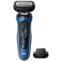 Produktbild: Braun Series 6 62-B1200s Wet&Dry Folienrasierer schwarz/blau Präzisionstrimmer