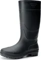 Produktbild: Bruno Marc Gummistiefel Herren Wasserdicht Halbhoch Arbeitsschuhe Regenstiefel für Gartenarbeit Hundespaziergänge Auto Waschen,Farbe: GANZ SCHWARZ, Größe: 41