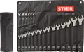 Produktbild: STIER Ringmaulschlüssel-Satz, SW 6 - 32 mm, 21-teilig, aus hochwertigem Chrom-Vanadium-Stahl, in mattchromierter Ausführung, 12H Profil, mit Aufbewahrungstasche