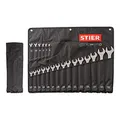 Produktbild: STIER Ringmaulschlüssel-Satz, SW 6-32 mm, 21-teilig, aus hochwertigem Chrom-Vanadium-Stahl, in mattchromierter Ausführung, 12H Profil, mit Aufbewahrungstasche