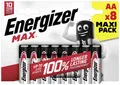 Produktbild: Energizer Max Mignon (AA)-Batterie Alkali-Mangan 1.5V 8St.