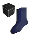 Produktbild: FALKE Herren Socken Happy Box Uni Multipack M So Baumwolle einfarbig 3 Paar, Blau Blue Mix 0020, 43-46