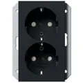 Produktbild: Gira Schuko-Steckdose 2f. sw 2731005